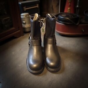 New Universal Thread Connor Harness Buckle Black Ankle Zipper Boots Size 10